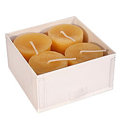 Yellow Beeswax Votives: 4PK