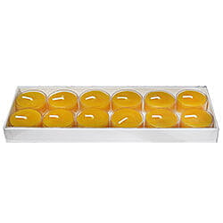 Yellow Beeswax Tealights: 12PK